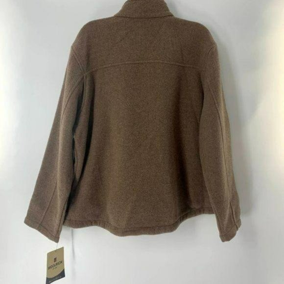 Woolrich DEADSTOCK New Wool Zip Jacket Tan Brown Womens XL - Picture 6 of 9